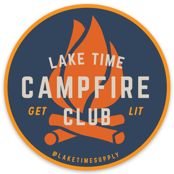 Campfire Club Sticker - Lake Time Supply Co.