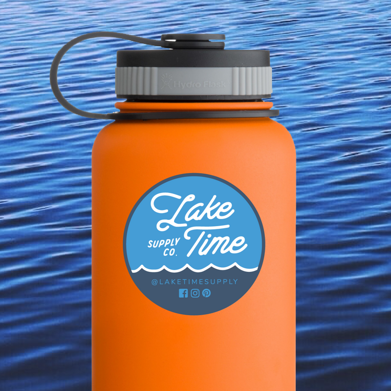 Blue Wave Logo Sticker - Lake Time Supply Co.