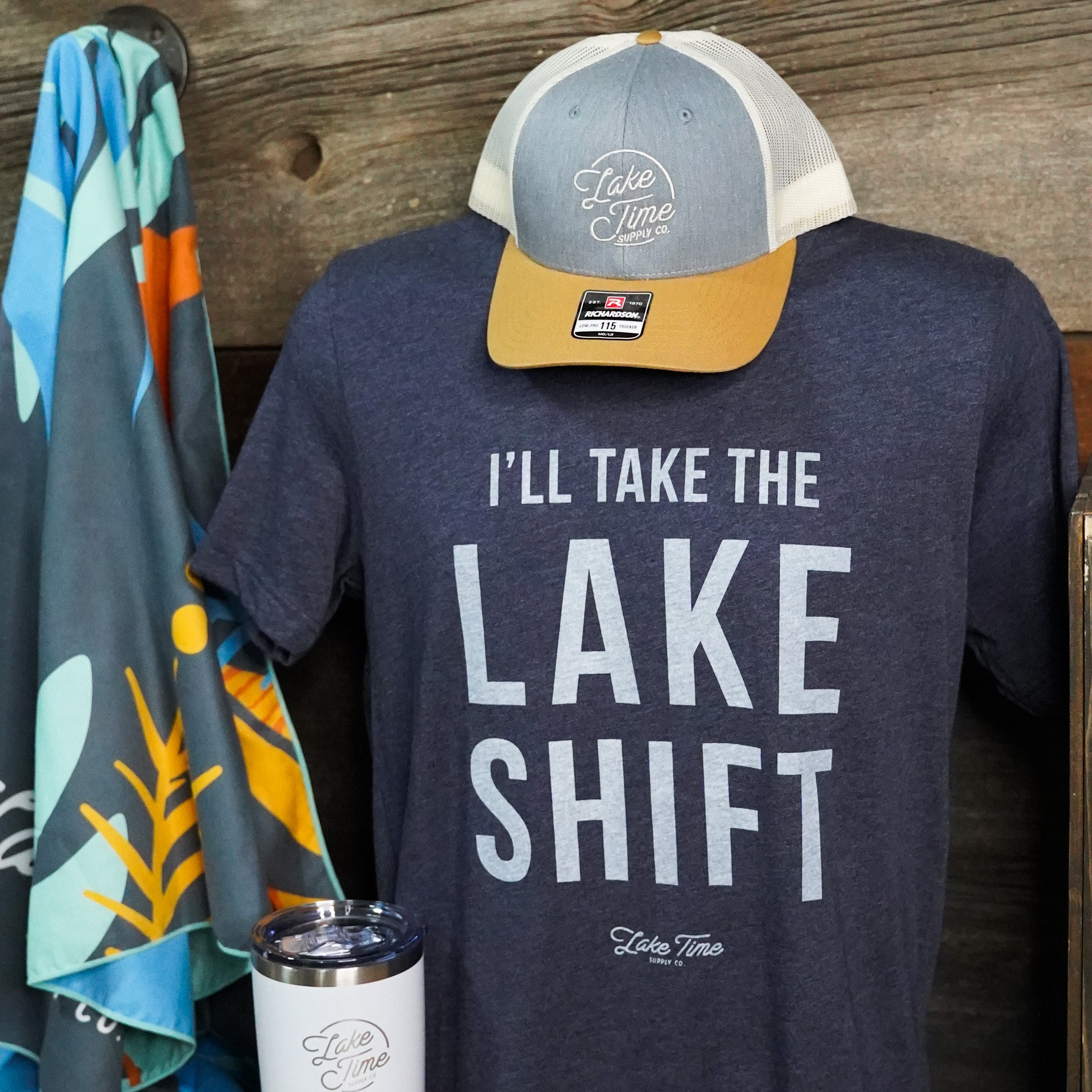 – Shift Supply Lake Lake Time (S-4XL) Tee