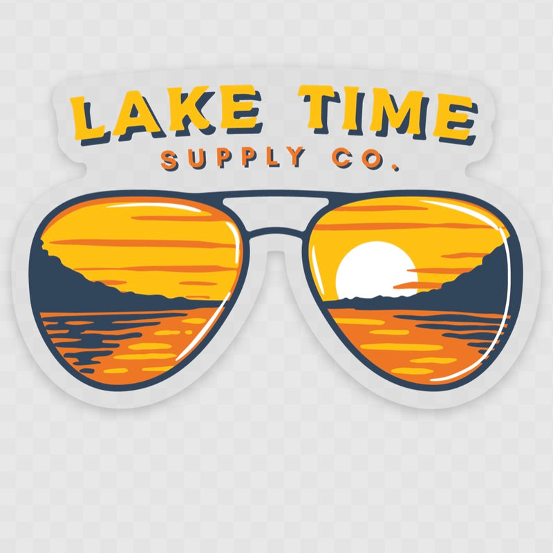 Sunglasses Sticker (Clear Background) - Lake Time Supply Co.