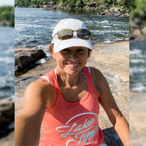 Flowy Racerback Tank - Lake Time Gradient Logo - Lake Time Supply Co.