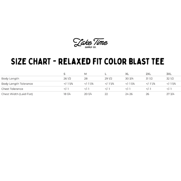 "On Lake Time" Color Blast Tee - Lake Time Supply Co.